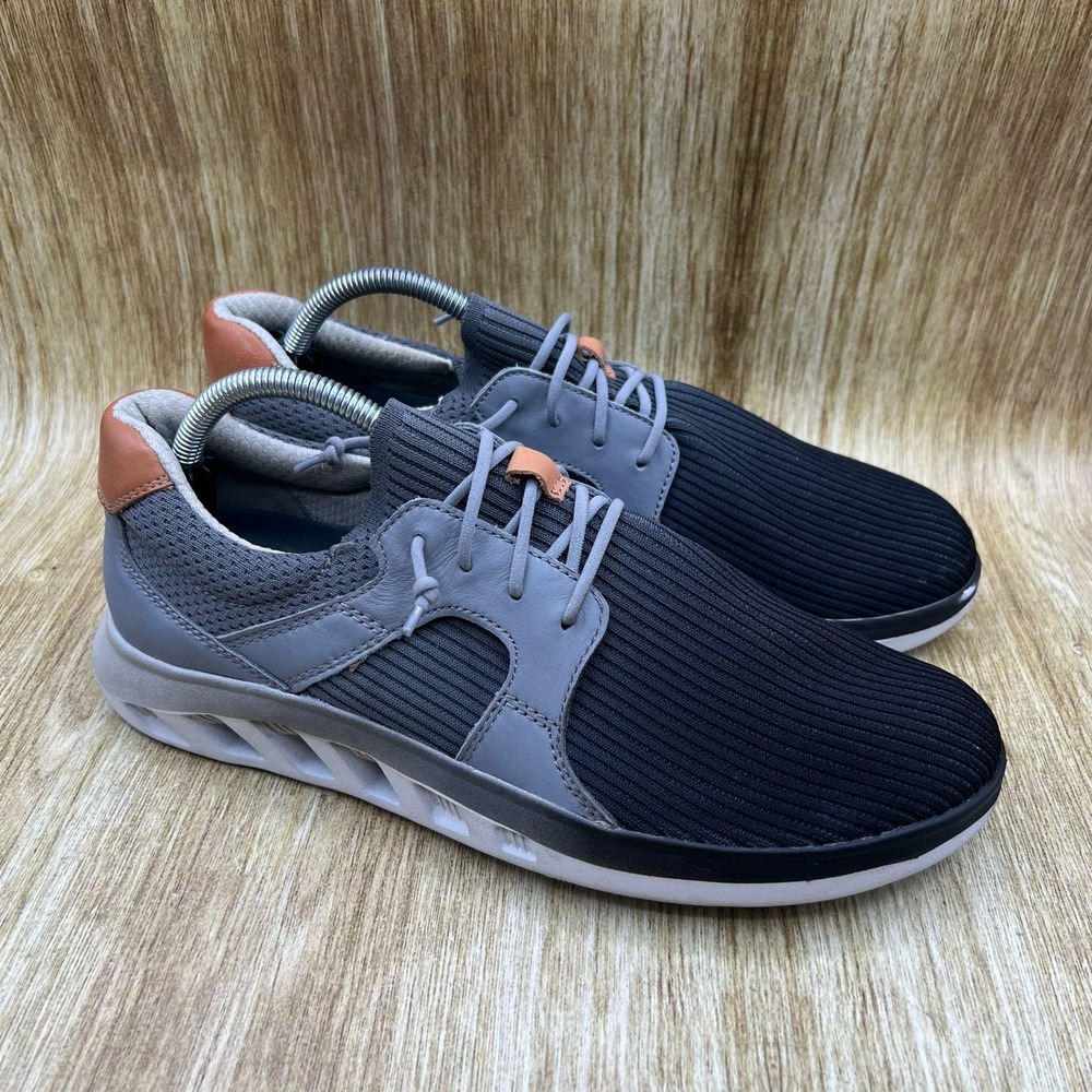 Johnston & Murphy Activate Plain Toe Men's Size 9.5 Gray Knit Sneaker Hybrid